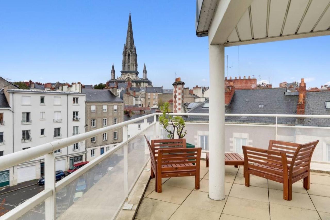 Bright Apartment With Large Terrace Nantes Exterior photo